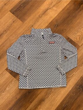Vineyard Vines Shep Shirt Blue Half Zip Lightweight Pullover Jacket 10/12 Girl